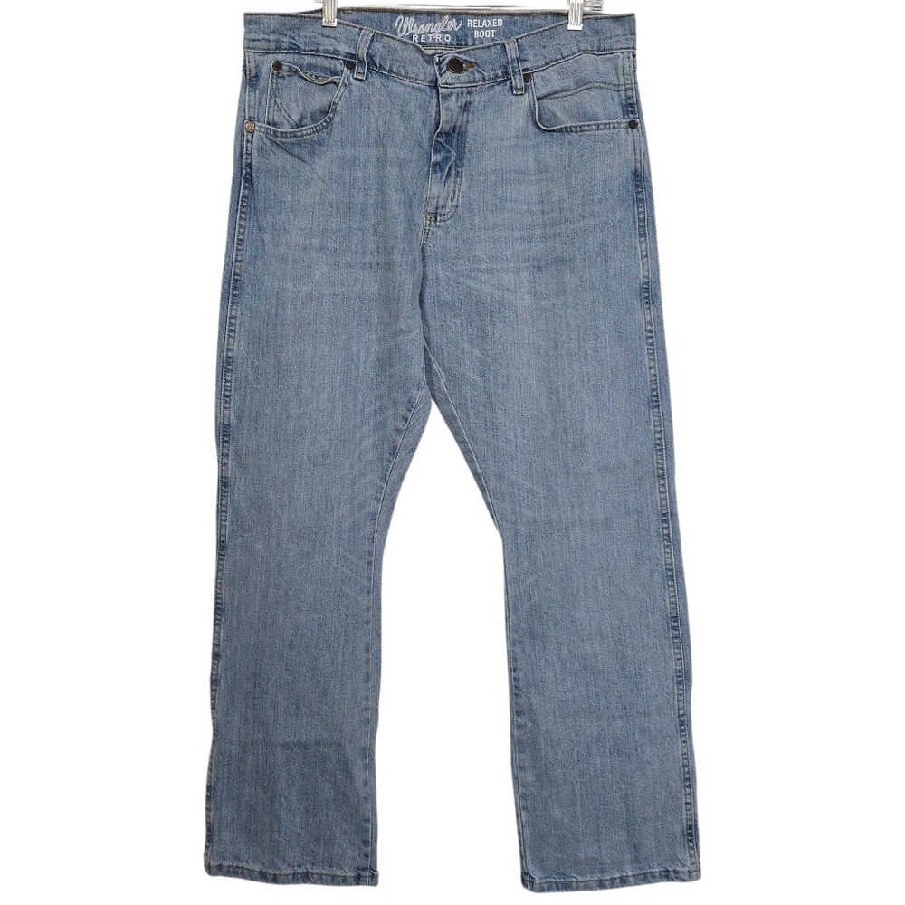35x32 Wrangler Retro Relaxed Fit Bootcut Jeans Light Wash 10WRT20CR Cowboy Rodeo